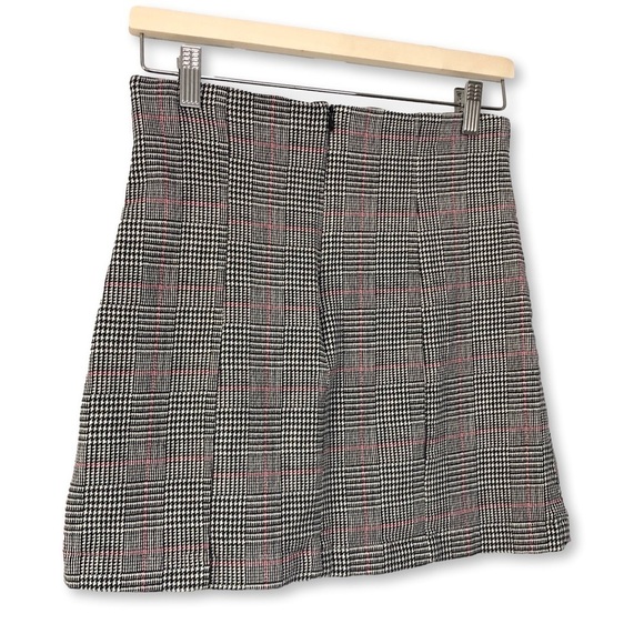 Reformation Oak Mini Skirt Houndstooth Plaid Size 6 - Picture 3 of 10